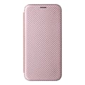 Miniatyrbild 2 av 6: iPhone 14 Pro Max Fodral Flip Kolfiber Textur Roséguld