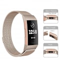 Miniatyrbild 2 av 6: Milanese Loop Metall Armband Fitbit Charge 4/3 Champagne Guld