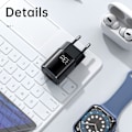 Miniatyrbild 6 av 6: Mcdodo 33W GaN PD USB-C/USB-A Väggladdare Svart