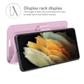 Miniatyrbild 6 av 6: Samsung Galaxy S22 Ultra Fodral Litchi Läder Ljus Rosa