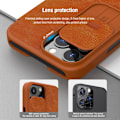 Miniatyrbild 5 av 6: iPhone 13 Pro Max - NILLKIN Qin CamShield Läder Fodral - Svart