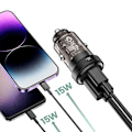 Miniatyrbild 3 av 5: Tech-Proctet 30W PD QC USB-C/USB-A Billaddare Svart
