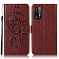 Miniatyrbild 1 av 5: Xiaomi Redmi 9T - Dream Catcher Läder Fodral - Brun Brown Brun