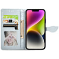 Miniatyrbild 2 av 5: iPhone 15 Plus Fodral Läder Med Tryck Grå