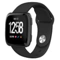 Silikon Armband Fitbit Versa/Versa 2/Versa Lite - Svart Black Svart