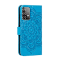 Miniatyrbild 3 av 5: Samsung Galaxy A52 / A52s - Mandala Läder Fodral - Blå Blue Blå