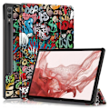 Miniatyrbild 1 av 6: Samsung Galaxy Tab S9 Plus Fodral Läder Graffiti
