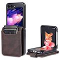 Miniatyrbild 1 av 6: AZNS Galaxy Z Flip 6 Fodral Läder Brun