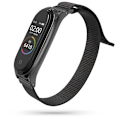 Miniatyrbild 1 av 6: Tech-Protect Xiaomi Mi Smart Band 5 / 6 Nylon Armband Svart