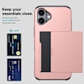 Miniatyrbild 3 av 6: iPhone 16 Skal Hybrid Med Kortfack Röd