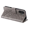 Miniatyrbild 4 av 6: iPhone 16 Fodral Mandala Läder Grå