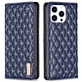 Miniatyrbild 1 av 6: iPhone 16 Pro Fodral Diamond Flip Läder Mörk Blå