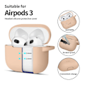 Miniatyrbild 2 av 6: Tech-Protect AirPods 3 Skal Silikon Hook Caffe Latte