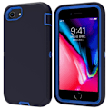 Miniatyrbild 1 av 6: iPhone 7/8/SE (2020/2022) - Shockproof Hybrid Armor Skal - Mörk Blå/Blå