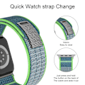 Miniatyrbild 5 av 6: Apple Watch 38/40/41 mm Armband Nylon Trail Loop Blå/Grön