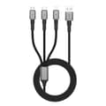 Tech-Protect 1.2m 3in1 USB-C/Lightning/Micro USB Kabel Iron Grey