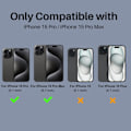 Miniatyrbild 2 av 6: NORTHJO iPhone 15 Pro/15 Pro Max Linsskydd Transparent