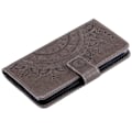 Miniatyrbild 6 av 6: iPhone 13 - Tryckt Mandala Läder Fodral - Grå