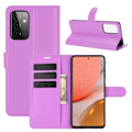 Miniatyrbild 1 av 5: Samsung Galaxy A72 - Litchi Läder Fodral - Lila Purple Lila