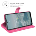 Miniatyrbild 5 av 6: Nokia G10 / G20 Fodral Litchi Läder Rosa