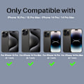 Miniatyrbild 2 av 5: NORTHJO iPhone 15 Pro/Pro Max/14 Pro/Pro Max Linssskydd 2-PACK Glitter Svart