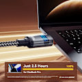 Miniatyrbild 4 av 6: ESSAGER 2 m 100W 5A PD USB-C - USB-C Laddningskabel Svart