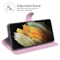 Miniatyrbild 5 av 6: Samsung Galaxy S22 Ultra Fodral Litchi Läder Ljus Rosa