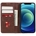 Miniatyrbild 3 av 6: iPhone 15 Plus Fodral Flip Läder Brun