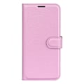 Miniatyrbild 5 av 6: Xiaomi 14 Ultra Fodral Litchi Läder Ljus Rosa