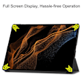 Miniatyrbild 5 av 6: Galaxy Tab S10 Ultra/S9 Ultra/S8 Ultra Fodral Tri-Fold Grå