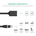 Miniatyrbild 2 av 6: UGREEN 0.5m RJ45 Cat6 Förlängningskabel LAN Hane - Hona Svart