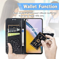 Miniatyrbild 6 av 6: OnePlus Nord 2 5G - Butterfly Läder Fodral - Svart