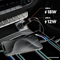 Miniatyrbild 6 av 6: Spigen 30W Billaddare 2x USB-A Essential Svart