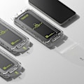Miniatyrbild 3 av 6: Ringke Galaxy S25 Plus 2-PACK Easy Slide Skärmskydd Härdat Glas