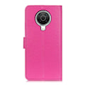Miniatyrbild 2 av 6: Nokia G10 / G20 Fodral Litchi Läder Rosa