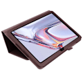 Miniatyrbild 4 av 5: Samsung Galaxy Tab A7 10.4 Fodral Litchi läder Brun Brown Brun