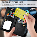 Miniatyrbild 4 av 6: Samsung S9 Plus Multifunktionellt Flerkort Läder Fodral - Svart