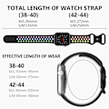 Miniatyrbild 4 av 6: Sportarmband Dual-Color Apple Watch 41/40/38 mm (M/L) Svart/Rainbow
