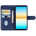 Miniatyrbild 3 av 5: Sony Xperia 10 IV Fodral Solid Läder Blå