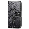Miniatyrbild 5 av 5: Samsung Galaxy A25 5G Fodral Läder Big Butterfly Svart