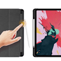 Miniatyrbild 3 av 5: iPad Pro 12.9 2018/2020/2021 DUX DUCIS DOMO Series Tri-Fold Fodral - Svart Black Svart