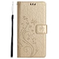 Miniatyrbild 6 av 6: iPhone 16 Plus Fodral Med Blommigt Tryck Guld