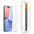Miniatyrbild 2 av 6: Spigen iPhone 15 Pro 2-PACK GLAS.tR "Ez Fit" Skärmskydd