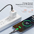 Miniatyrbild 3 av 6: ESSAGER 3m 60W PD USB-C - USB-C Laddningskabel Svart