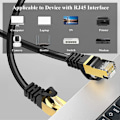 Miniatyrbild 6 av 6: 5m Cat8 40Gbps RJ45 UTP Nätverkskabel Svart