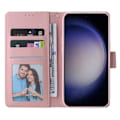 Miniatyrbild 2 av 6: Samsung Galaxy S24 Plus Fodral Läder Marmor Roséguld