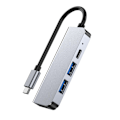 Miniatyrbild 2 av 6: Tech-Protect 4in1 USB-C Hub USB-A / HDMI / USB-C Grå