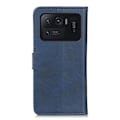 Miniatyrbild 3 av 5: Xiaomi Mi 11 Ultra - Solid Läder Fodral - Blå Blue Blå