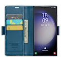 Miniatyrbild 2 av 6: CASEME Galaxy S24 Ultra Fodral Slim Litchi Läder Blå