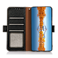 Miniatyrbild 3 av 6: KHAZNEH Motorola Edge 50 Fodral RFID Äkta Läder Svart